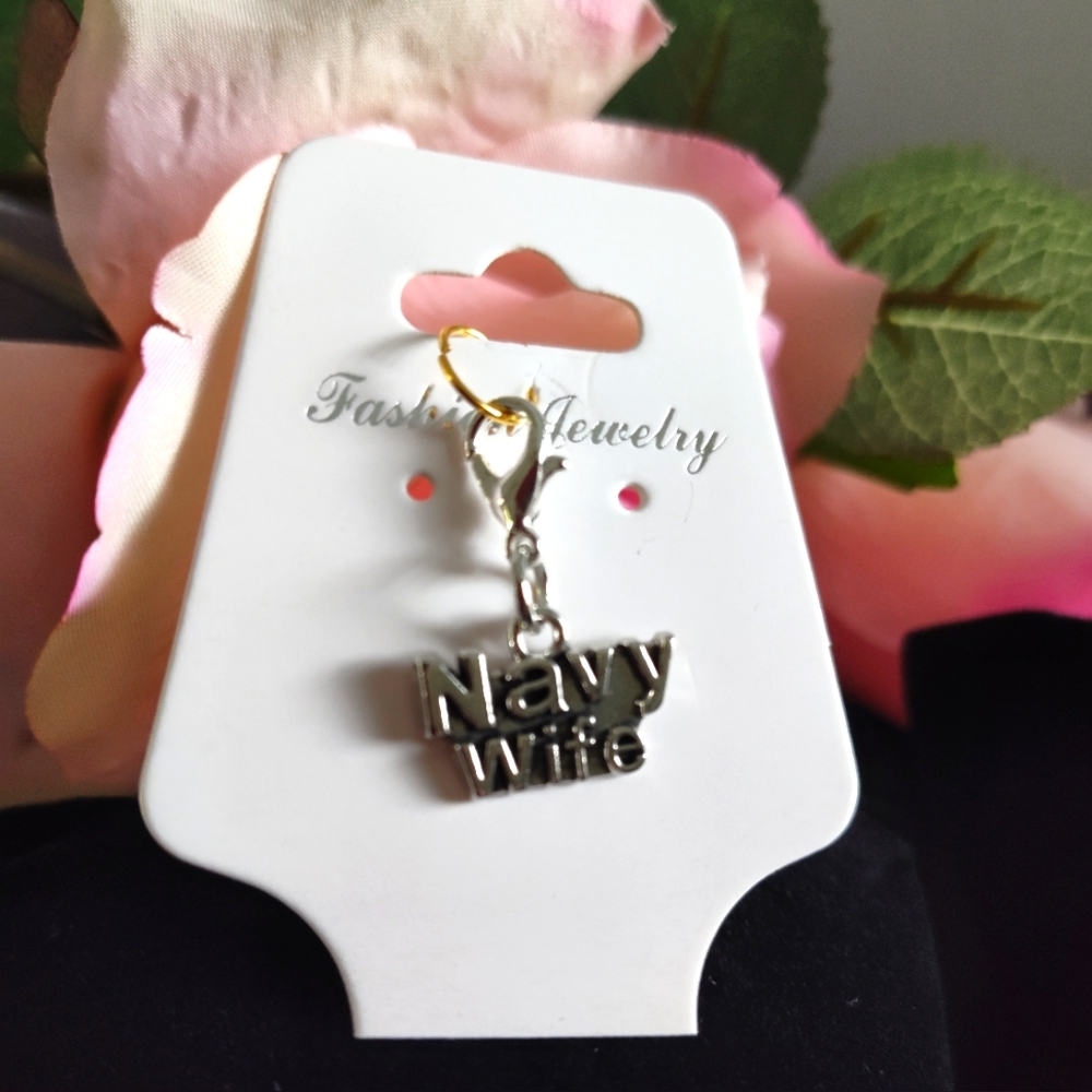 Navy Wife Charm with Lobster Clasp New